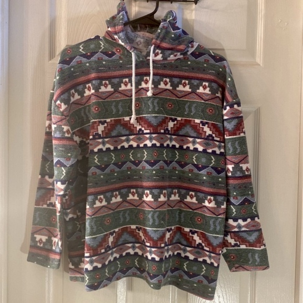 VINTAGE DENIM REPUBLIC PullOver Hoodie Sweater - Picture 3 of 12